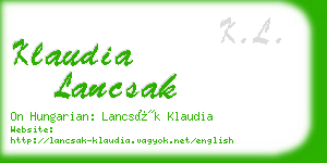 klaudia lancsak business card